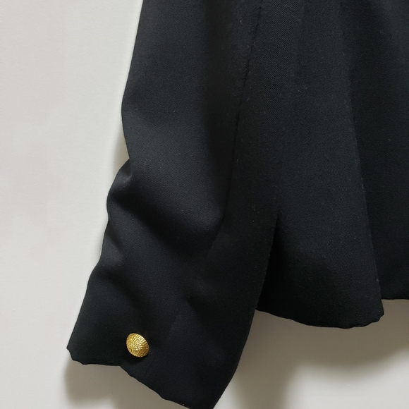 Devonshire Cream Military Black Double Breast Dress Blazer UK 10 - Picture 8 of 11